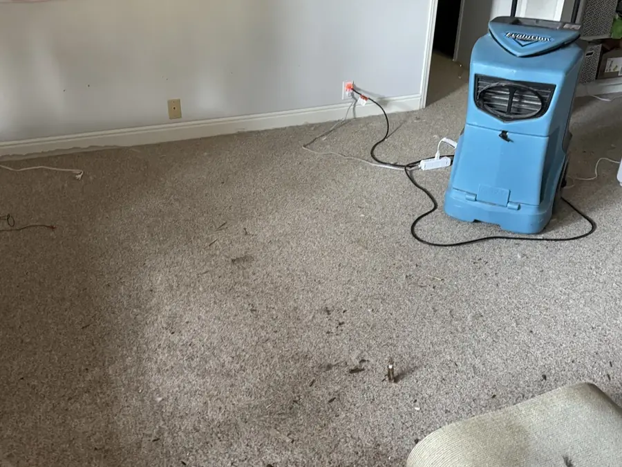 Slab leak located and dried in a kitchen in a Coppell, TX home