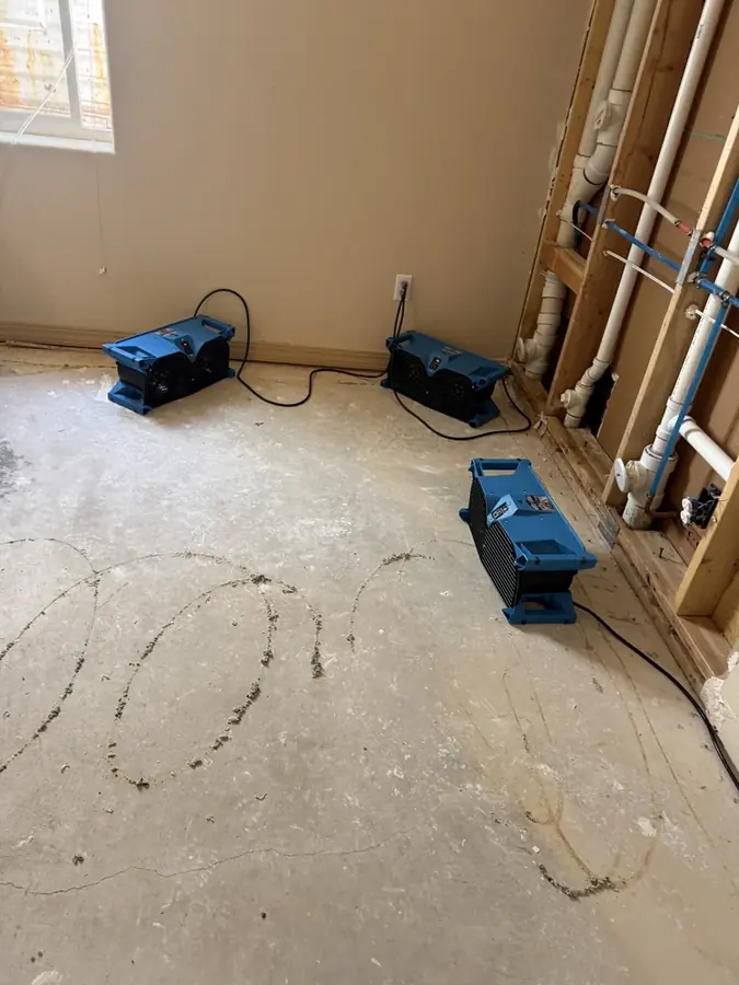 Frozen pipe burst damage in a Coppell, TX home